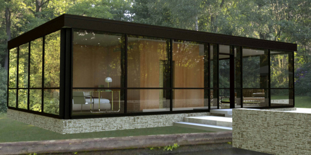 MODULAR GLASS HOUSE BY PHILIP JOHNSON ALAN RITCHIE ARCHITECTS