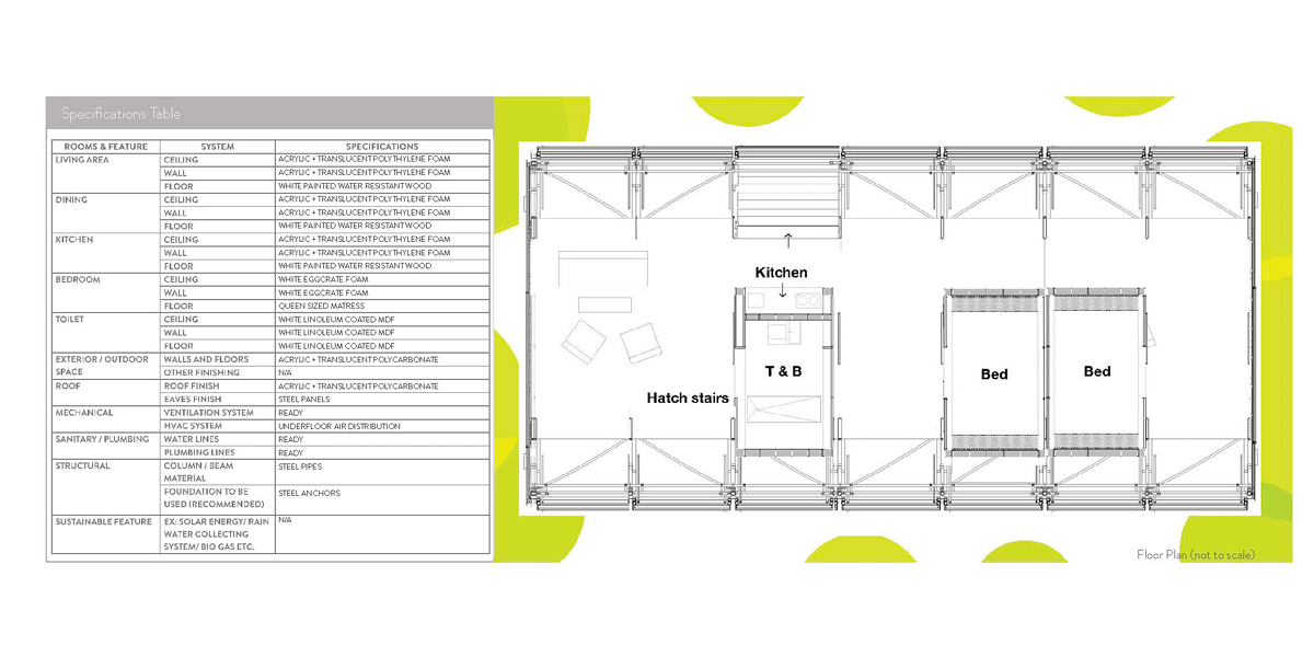 SelgasCano CASA A Home - 2 BEDROOMS - Floor Plan